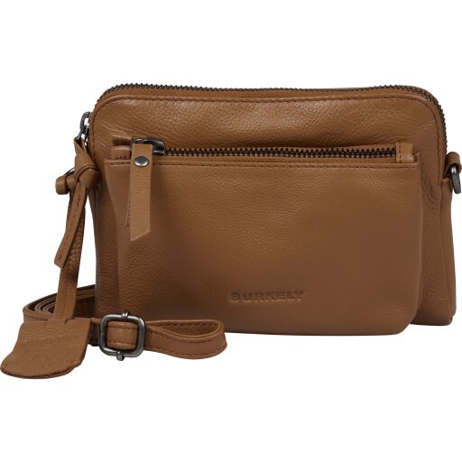 BURKELY Malá kožená kabelka - minibag Lush Lucy 1000538.38.24 koňaková