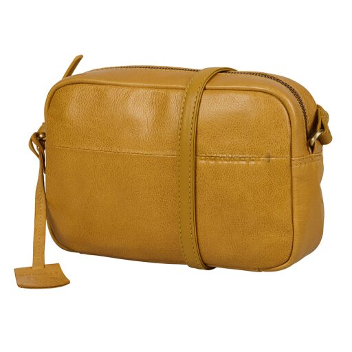 BURKELY Kožená mini crossbody kabelka Natural Norah 1000816.04.63 žltá