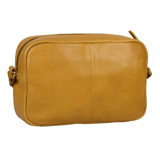 BURKELY Kožená mini crossbody kabelka Natural Norah 1000816.04.63 žltá