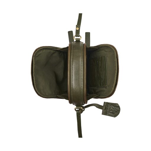 BURKELY Kožená crossbody kabelka na telefon Natural Norah 1000819.04.74 tmavo zelená