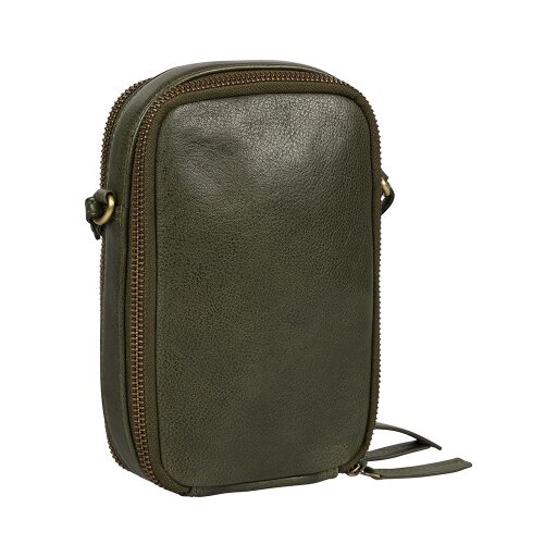 BURKELY Kožená crossbody kabelka na telefon Natural Norah 1000819.04.74 tmavo zelená