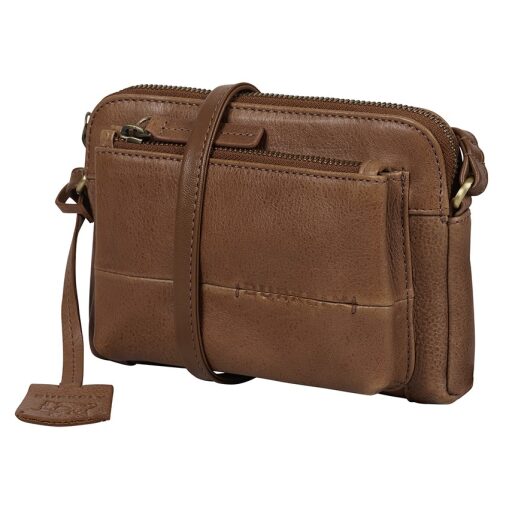 BURKELY Kožená crossbody kabelka na mobil Natural Norah 1000820.04.24 koňaková bočný náhľad