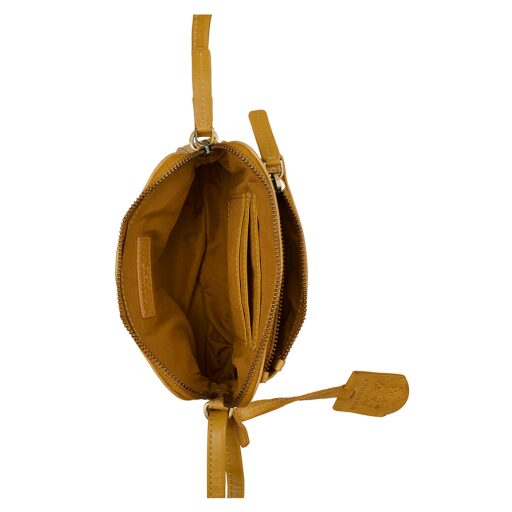 BURKELY Kožená crossbody kabelka na mobil Natural Norah 1000820.04.63 žltá