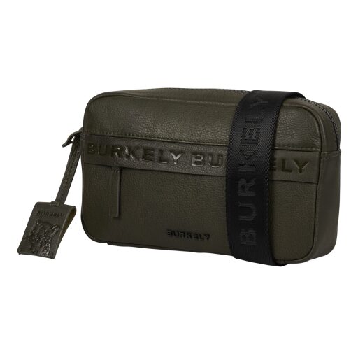 BURKELY Kožená crossbody kabelka Minimal Mason 1000831.64.71 tmavo zelená