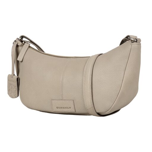 BURKELY Kožená crossbody kabelka Soft Skylar 1000844.85.12 svetlosivá bočný pohľad