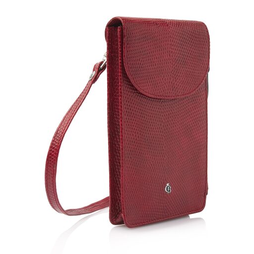 Castelijn & Beerens Elegantná kabelka na mobil Donna 809881 červená bočný pohľad