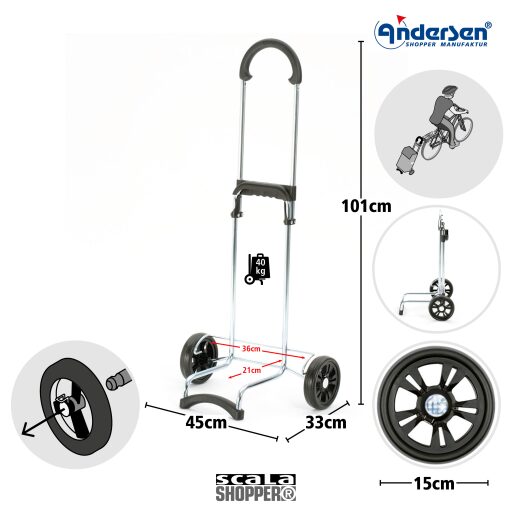 Andersen Nákupná taška na kolieskach SCALA SHOPPER® SIGNE 112-224-80 čierny vozík