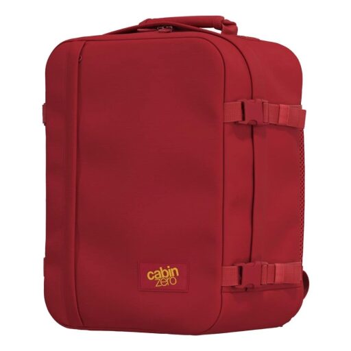 CabinZero Batoh do lietadla 40x30x20 Classic 28L 082602 červený pravý bočný náhľad