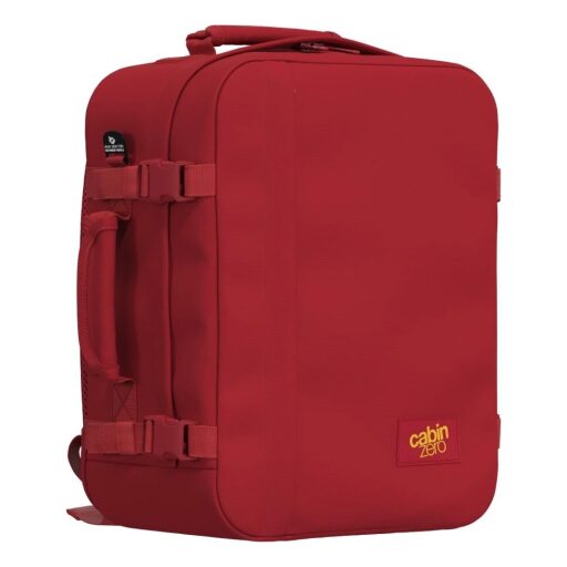 CabinZero Batoh do lietadla 40x30x20 Classic 28L 082602 červený ľavý bočný náhľad