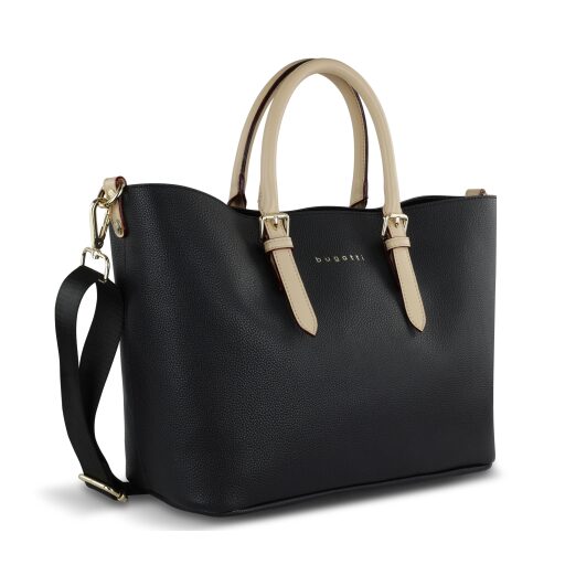 Bugatti Dámska shopper kabelka Ella M 49362401 čierna bočný náhľad