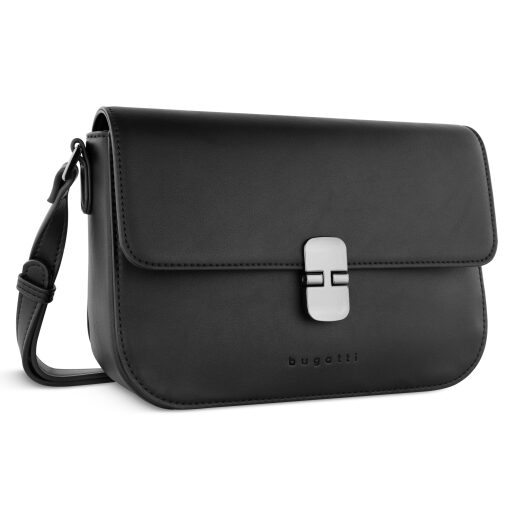 Bugatti Crossbody kabelka cez rameno Nela M 49384901 čierna bočný pohľad