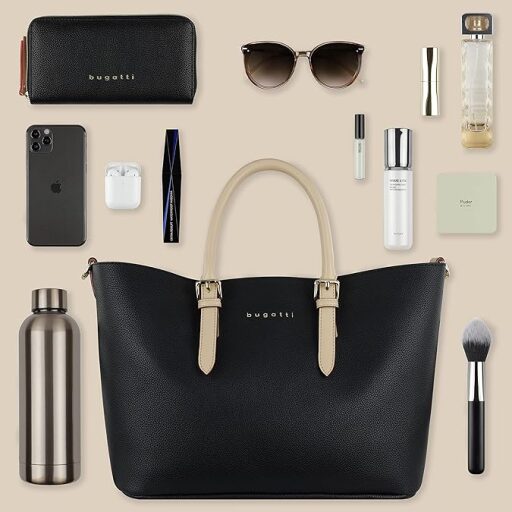 Bugatti Dámska shopper kabelka Ella M 49362401 čierna obsah