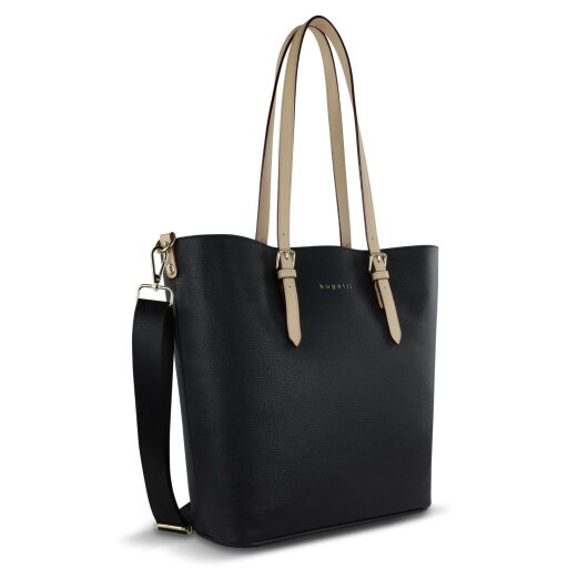 Bugatti Dámska shopper kabelka Ella L 49362501 čierna bočný pohľad