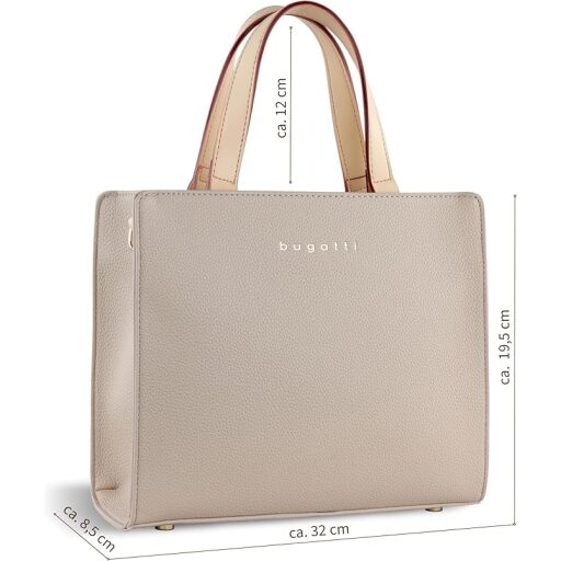 Bugatti kabelka Tote Bag Mini Ella 49664350 béžová rozmery