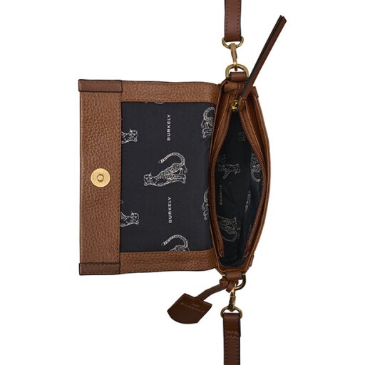 BURKELY Kožená crossbody kabelka Keen Keira 1000630.41.24 koňaková