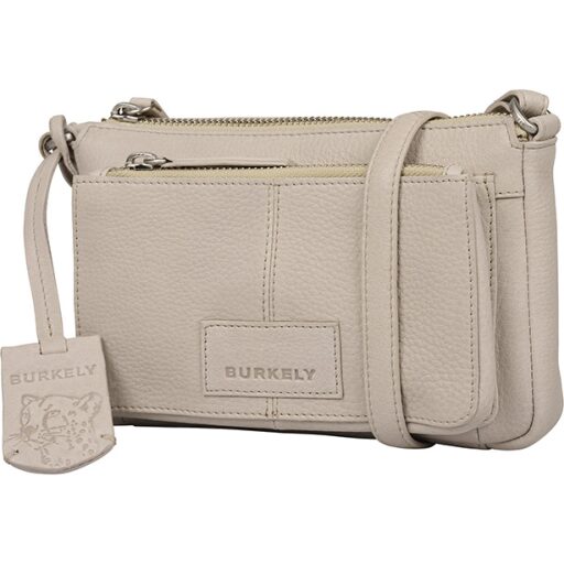 BURKELY Dámska kožená minikabelka Soft Skylar 1000345.85.12 svetlosivá bočný pohľad