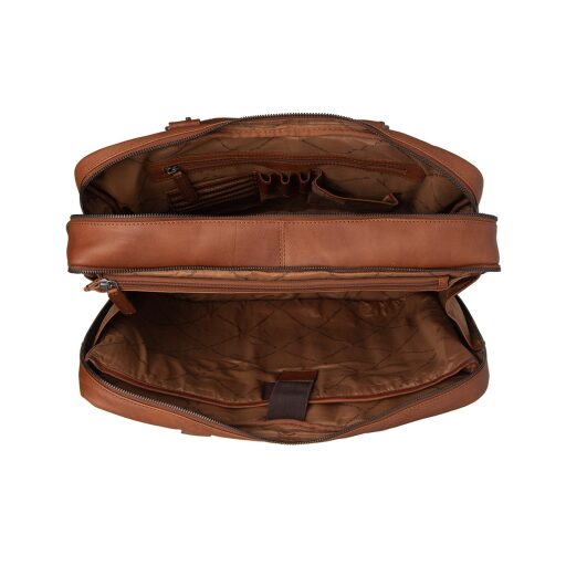 The Chesterfield Brand Kožená business brašňa na notebook 15" Boston C40.108631 koňaková - otvorená