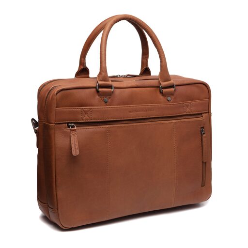 Kožená business taška na notebook 15,6" The Chesterfield Brand Boston C40.108631 koňak - zadná strana tašky