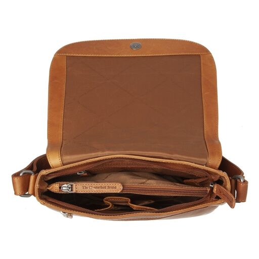 The Chesterfield Brand Dámska crossbody kabelka Everglades C48.132631 koňaková vnútro