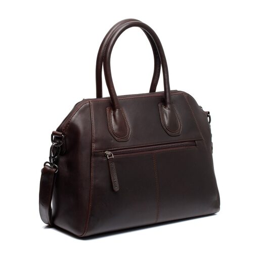 The Chesterfield Brand Elegantná kabelka do ruky aj cez rameno Marsala C48.133101 hnedá zadná strana