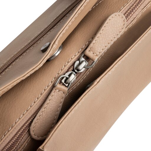 The Chesterfield Brand Kožená kabelka cez rameno Nerissa C48.143739 béžová dvojcestný zips