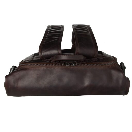 The Chesterfield Brand Rolovací kožený batoh na notebook Mazara C58.032301 hnedý horný pohľad
