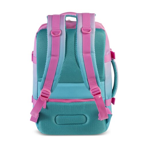 BestWay Cestovný batoh 40x25x20 cm Cabin Pro Smal 40290-2522 modro-ružový zadná strana
