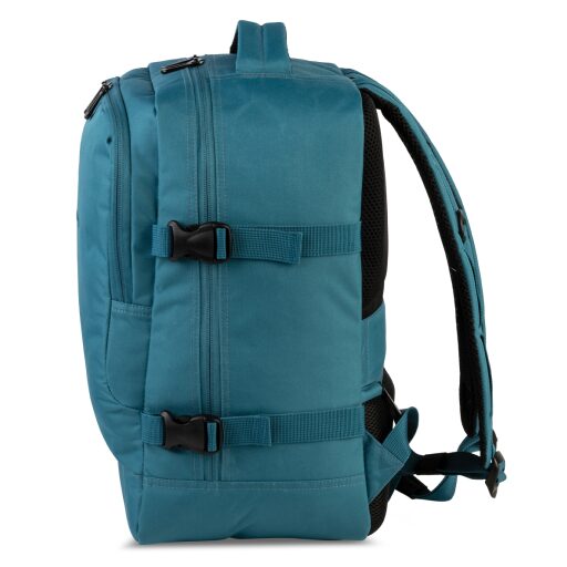 BestWay Cestovný batoh 40x25x20 cm Cabin Pro Small 40328-4600 tyrkysovo modrý bočná strana pravá