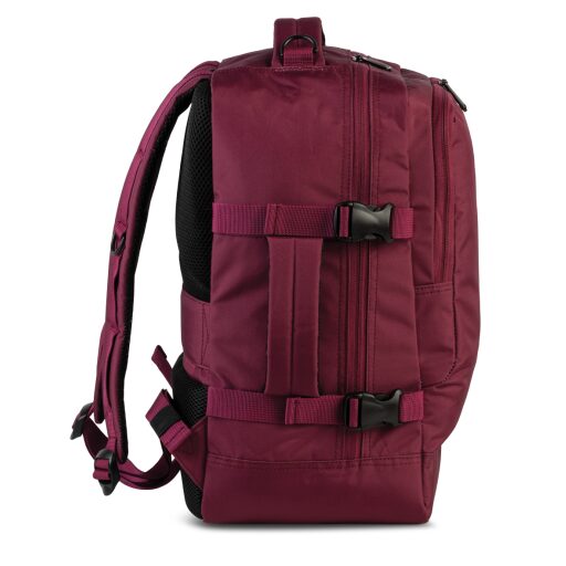 BestWay Cestovný batoh 40x25x20 cm Cabin Pro Small 40328-5100 červeno fialový bočná strana ľavá