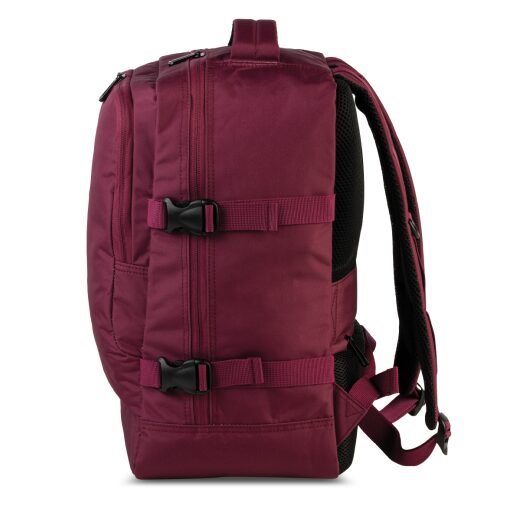 BestWay Cestovný batoh 40x25x20 cm Cabin Pro Small 40328-5100 červeno fialový bočná strana pravá