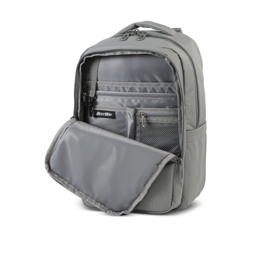 BestWay Cestovný batoh 40x25x20 cm Cabin Pro Ultimate Small 40326-2800 sivý otvorený