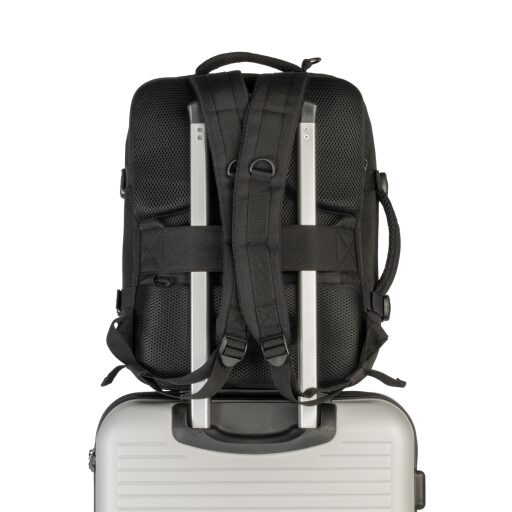 BestWay Cestovný batoh 40x30x20 cm Cabin Pro 40359-0100 čierny popruh na trolley kufor
