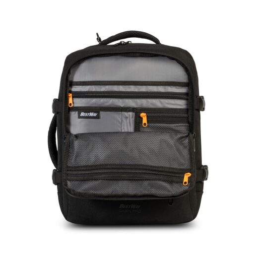 BestWay Cestovný batoh 40x30x20 cm Cabin Pro 40359-0100 čierny vnútorné priehradky