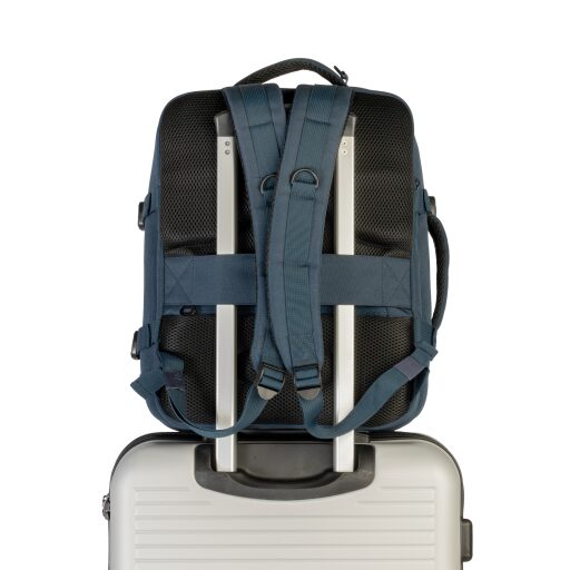 BestWay Cestovný batoh 40x30x20 cm Cabin Pro 40359-0600 tmavo modrý popruh na vozík kufra