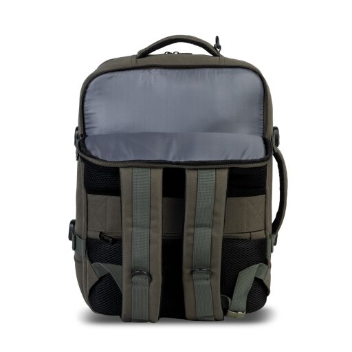 BestWay Cestovný batoh 40x30x20 cm Cabin Pro 40359-2600 olivový zadný priečinok