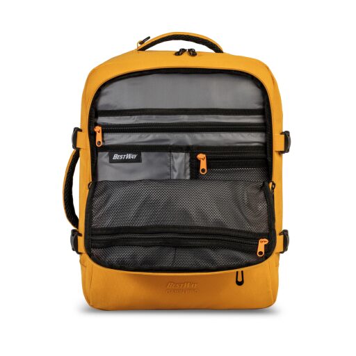 BestWay Cestovný batoh 40x30x20 cm Cabin Pro 40359-3200 žltý predné vrecko