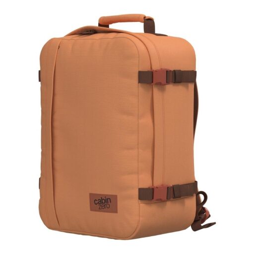 CabinZero Cestovný batoh do lietadla Classic 36L 172407 oranžový bočný pohľad pravý