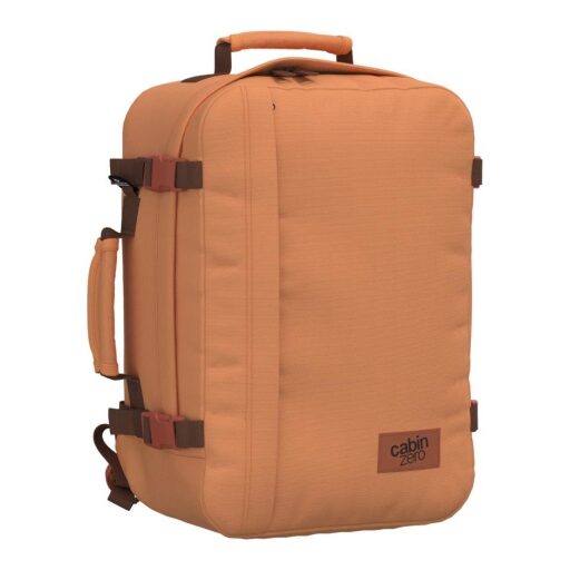 CabinZero Cestovný batoh do lietadla Classic 36L 172407 oranžový bočný náhľad ľavý