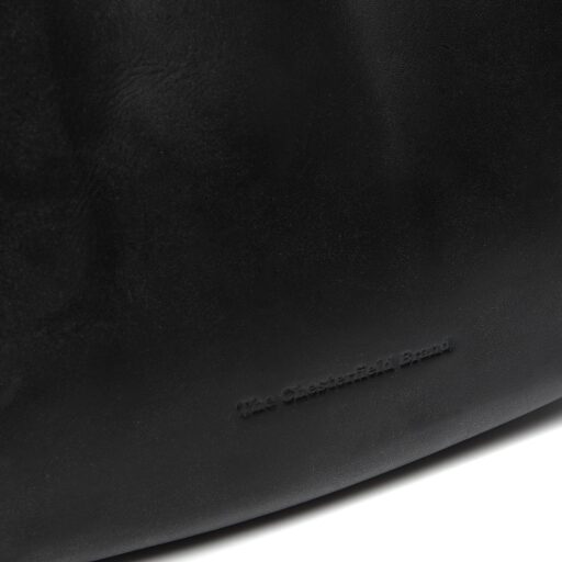The Chesterfield Brand Kožená kabelka do ruky aj cez rameno Alexandria C48.135500 čierna logo