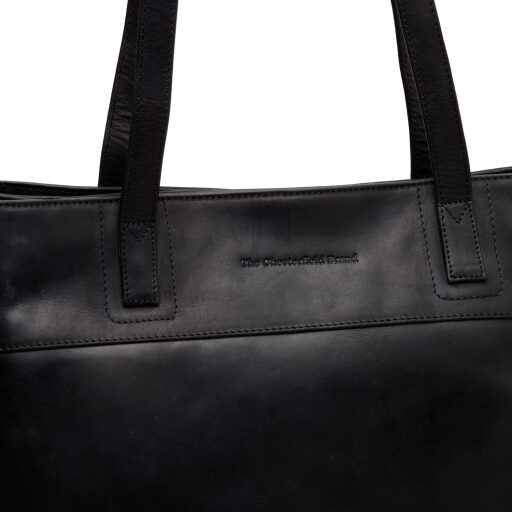 The Chesterfield Brand Kožená shopper kabelka Nola C38.021100 čierna logo