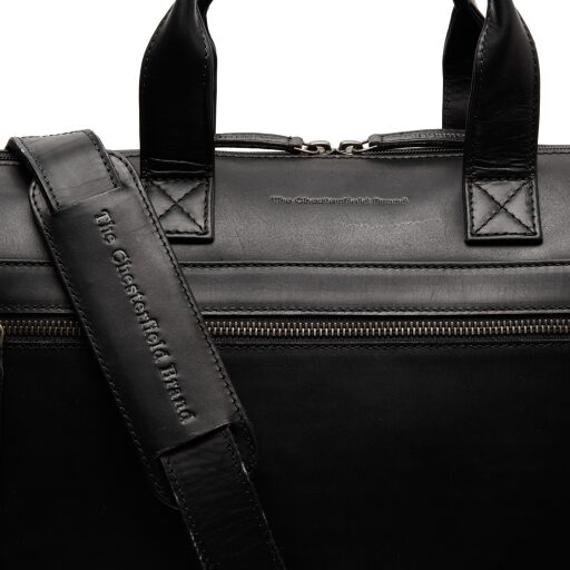 The Chesterfield Brand Kožená taška cez rameno na notebook Levanto C40.109100 čierna