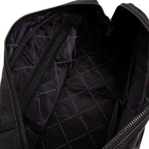 The Chesterfield Brand Kožená cestovná taška Melbourne C20.004100 čierna vnútrajšok