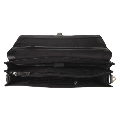 The Chesterfield Brand Kožená aktovka na notebook Salvatore C40.110100 čierna vnútro