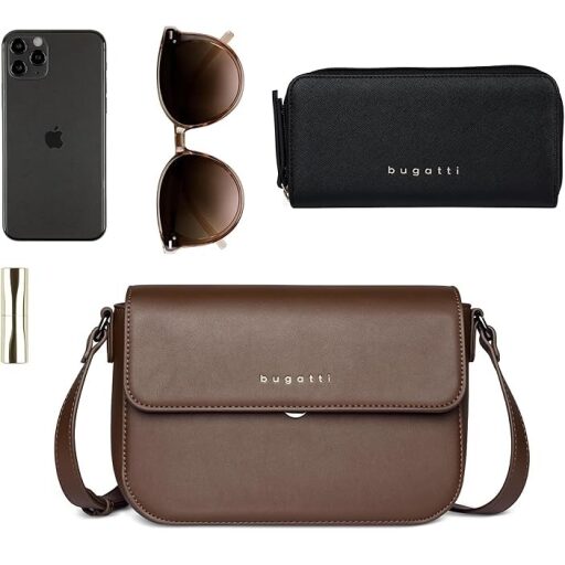 Bugatti Crossbody kabelka cez rameno ALMATA M 49666302 hnedá doplnky