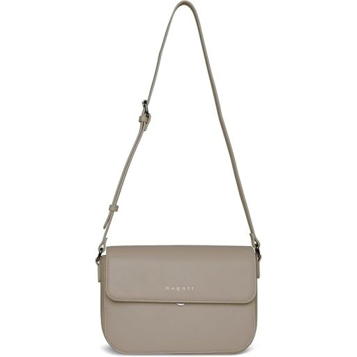 Bugatti Crossbody kabelka cez plece ALMATA M 49666354 pieskový ramenný popruh