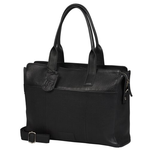 BURKELY Dámska business kabelka na notebook 15,6 Soft Skylar 1000846.85.10 čierna predná strana