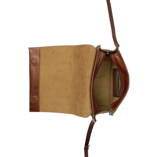 BURKELY dámska crossbody kabelka Fine Florence 1001703.34.23 hnedá otvorená