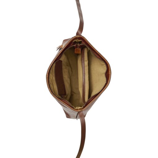 BURKELY dámska crossbody kabelka Fine Florence 1001705.34.23 hnedá otvorená