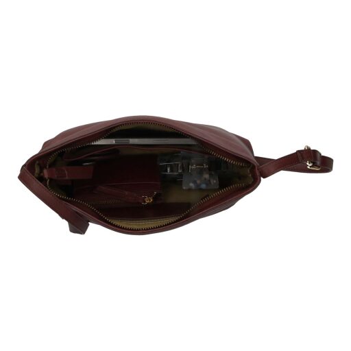 BURKELY dámska crossbody kabelka Fine Florence 1001705.34.51 burgundy otvorená