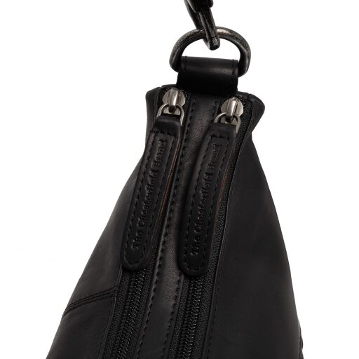 Dámska kožená kabelka crossbody The Chesterfield Brand Marle C48.129700 čierna - dve hlavné priehradky na zips